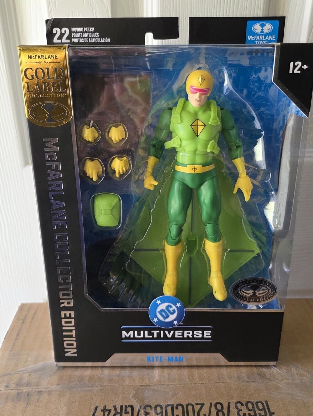 New- McFarlane Kite-Man 7" Gold Label Platinum Edition #43